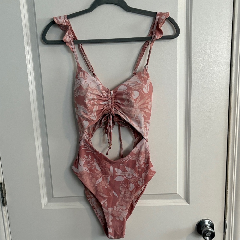 Women’s One Piece Cut-Out Tie Back Swim